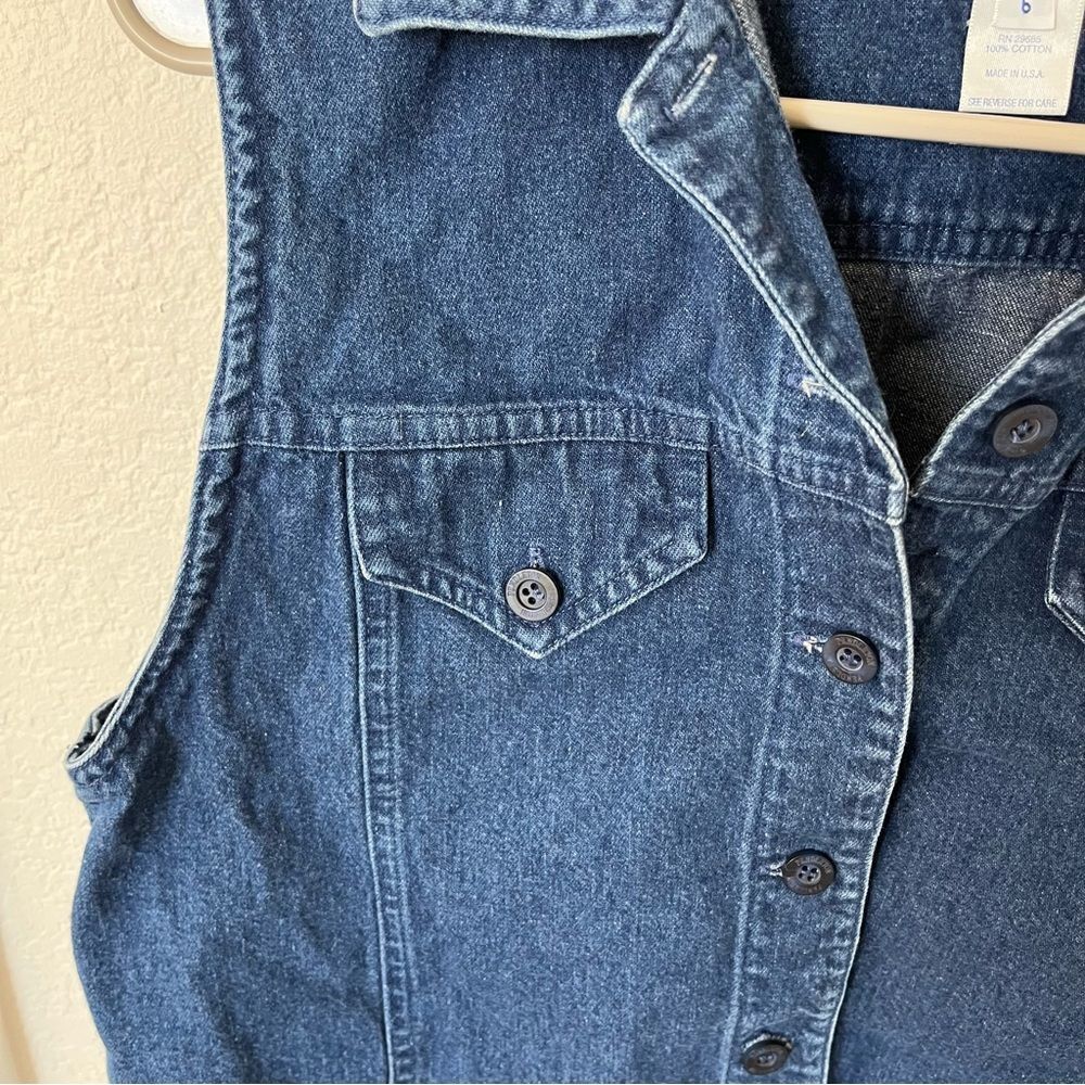 Pendleton Women's 6 Cropped Denim Western Vest - Picture 4 of 7